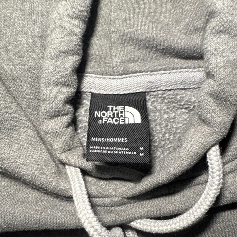 The North Face Men's Gray Fleece Pullover Hoodie Logo Graphic Print Pockets M